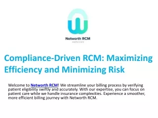 Compliance-Driven RCM Maximizing Efficiency and Minimizing Risk