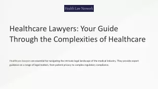 Expert Healthcare Lawyers  HL Network - Your Trusted Legal Partner