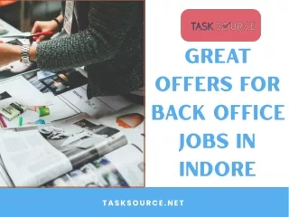 Great Offers for Back Office Jobs in Indore