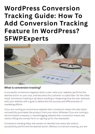 WordPress Conversion Tracking Guide How To Add Conversion Tracking Feature In WordPress