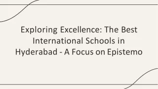 Best International Schools in Hyderabad  Epistemo Vikas - Nurturing Future Leaders