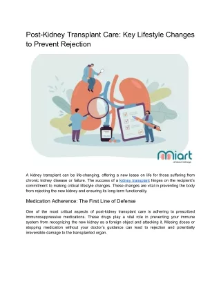 Post-Kidney Transplant Care: Key Lifestyle Changes to Prevent Rejection