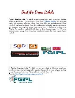 Pu Dome Labels
