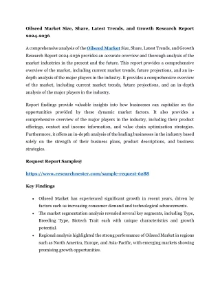 Oilseed Market