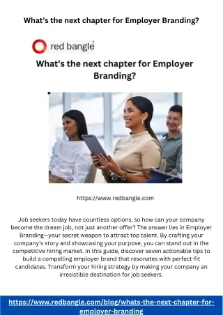 What’s the next chapter for Employer Branding