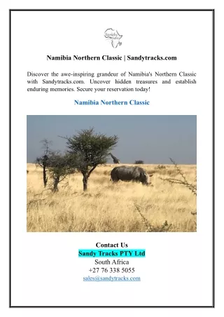 Namibia Northern Classic | Sandytracks.com