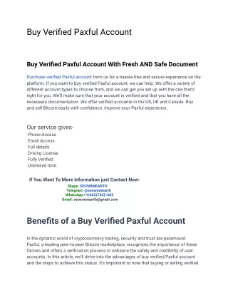2 Top site to Buy Verified Paxful Account