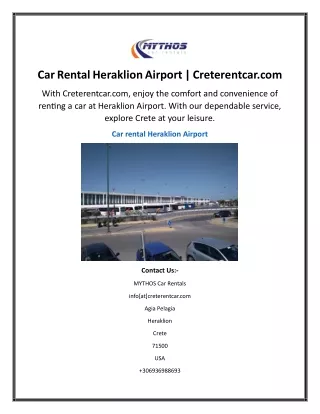 Car Rental Heraklion Airport Creterentcar