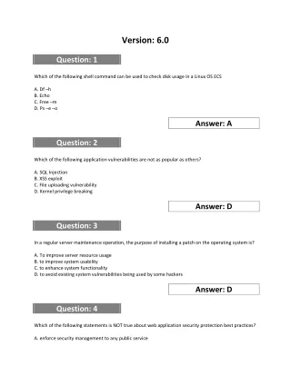 ACA-Sec1 Questions and Answers PDF Dumps