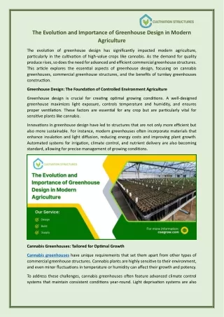 Greenhouse Design