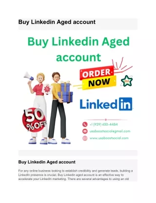 Buy Linkedin Aged account