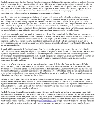 El turismo y el cambio demográfico en las Islas Canarias