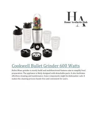 Cookwell Bullet Grinder 600 Watts