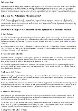 How to Enhance Customer Service with a VoIP Business Phone System