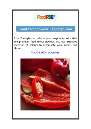 Food Color Powder  Foodrgb.com