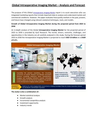 Intraoperative Imaging Market - VynzResearch