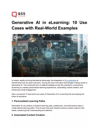 Generative AI in eLearning_ 10 Use Cases with Real-World Examples