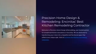 Precision Home Design & Remodeling Encinitas’ Best Kitchen Remodeling Contractor