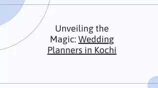 Wedding planners in kochi