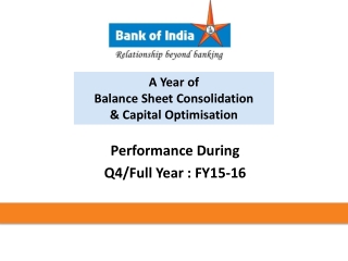 Performance During Q4/Full Year : FY15-16
