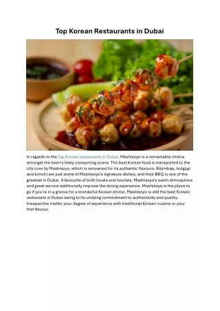 top korean restaurants in dubai