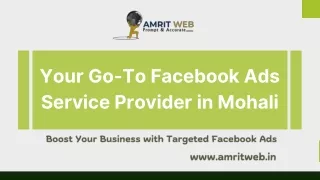 Your Go-To Facebook Ads Service Provider in Mohali -Amrit Web