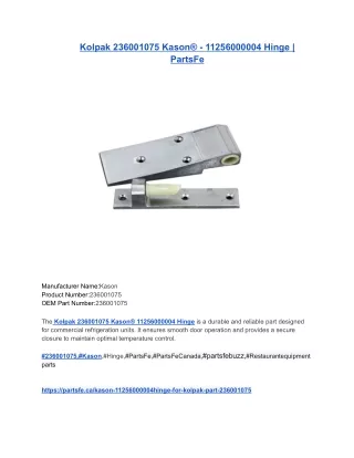 Kolpak 236001075 Kason® - 11256000004 Hinge _ PartsFe