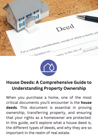 House Deeds A Comprehensive Guide to Understanding Property Ownership