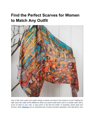 Find the Perfect Scarves for Women to Match Any Outfit