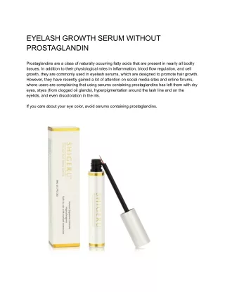 EYELASH GROWTH SERUM WITHOUT PROSTAGLANDIN