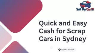 Quick and Easy Cash for Scrap Cars in Sydney