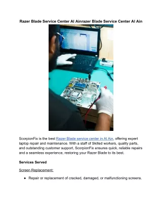 Razer Blade Service Center Al Ainrazer Blade Service Center Al Ain
