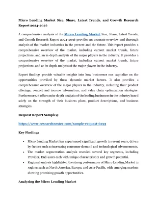 Micro Lending Market