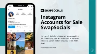 Instagram Accounts for Sale -SwapSocials