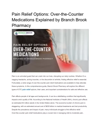 Pain Relief Options_ Over-the-Counter Medications Explained by Branch Brook Pharmacy