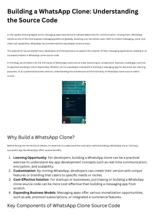 Building a WhatsApp Clone Understanding the Source Code