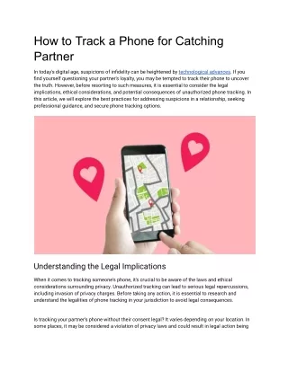 How to Track a Phone for Catching Partner