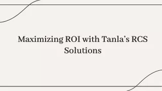 Maximizing ROI with Tanla’s RCS Solutions