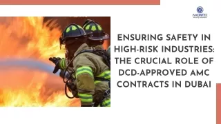 Ensuring Safety in High-Risk Industries: The Role of DCD-Approved AMC Contracts