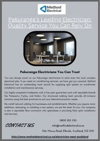 Pakuranga's Leading Electrician Quality Service You Can Rely On