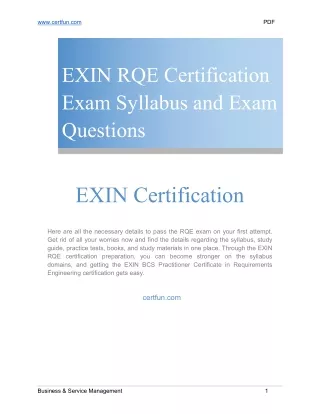 Solve EXIN RQE Practice Tests to Score High!