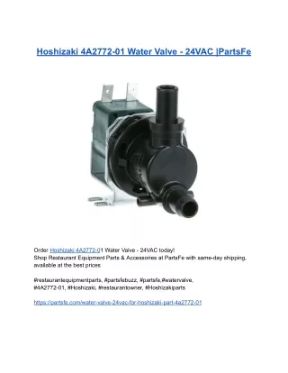 Hoshizaki 4A2772-01 Water Valve - 24VAC _PartsFe