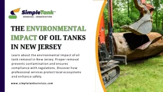 The Environmental Impact of Oil Tanks in New Jersey