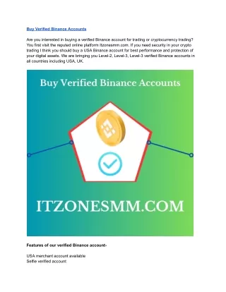 BuBuy Verified Binance Accounts - 100% Safe & Verified