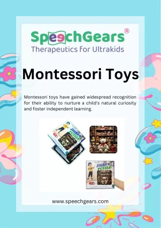 Empower Learning with Montessori Toys for Kids with SpeechGears