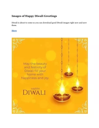 Images of Happy Diwali Greetings