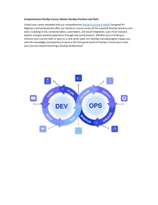 Comprehensive DevOps Course: Master DevOps Practices and Tools