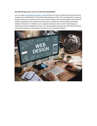 Best Web Design Course: Learn to Create Stunning Websites
