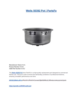 Wells 50392 Pot _ PartsFe