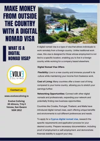 Make Money from Outside the Country with a Digital Nomad Visa